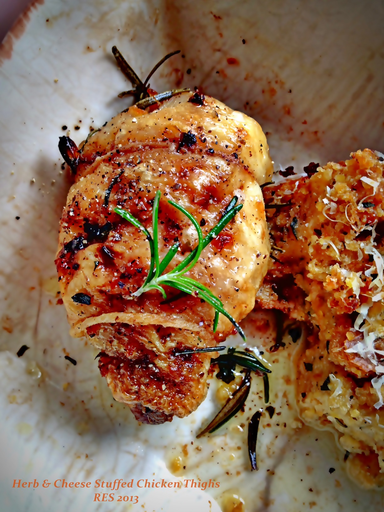 Cheese & Herb Stuffed Chicken Thighs – Cucina Magia